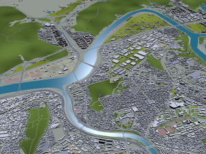 daegu city south korea 90km 3D Model