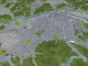 daegu city south korea 90km 3D Model