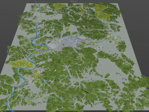 daegu city south korea 90km 3D Model