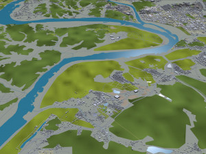 daegu city south korea 90km 3D Model