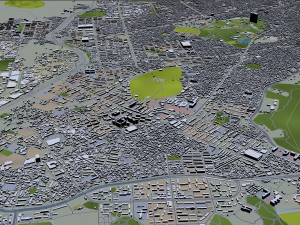 daegu city south korea 90km 3D Model