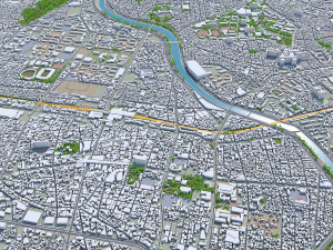 daegu city south korea 90km 3D Model