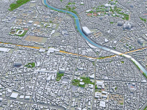daegu city south korea 90km 3D Model