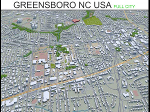 Грінсборо місто Північна Кароліна США 3D Модель