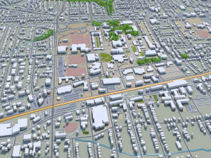 greensboro city north carolina usa 3D Model