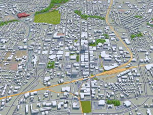 greensboro city north carolina usa 3D Model