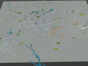 greensboro city north carolina usa 3D Model