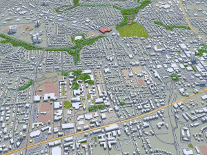 greensboro city north carolina usa 3D Model
