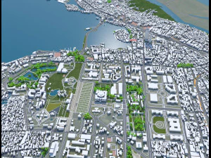 Cidade de Han&oacute;i, Vietn&atilde; 30 km Modelo 3D