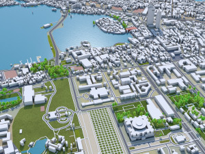 Hanoi city vietnam 30km 3D Model