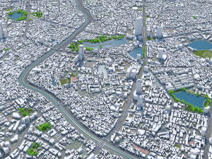 Hanoi city vietnam 30km 3D Model