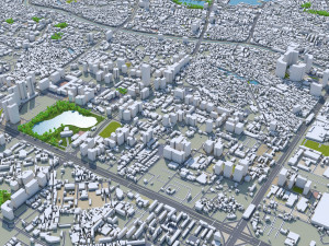 Hanoi city vietnam 30km 3D Model