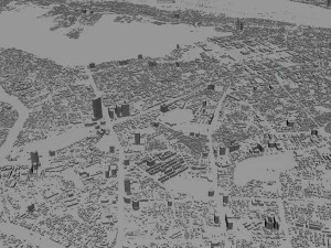 Cidade de Han&oacute;i, Vietn&atilde; 30 km Modelo 3D