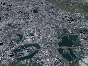 Cidade de Han&oacute;i, Vietn&atilde; 30 km Modelo 3D