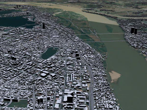 Cidade de Han&oacute;i, Vietn&atilde; 30 km Modelo 3D