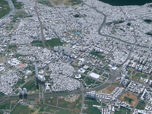 Cidade de Han&oacute;i, Vietn&atilde; 30 km Modelo 3D