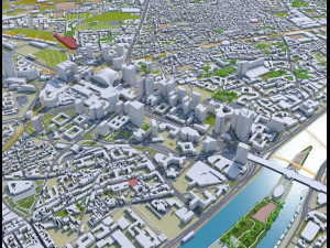 hauts de seine city paris 3D 모델