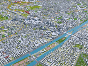 hauts de seine city paris 3D 모델