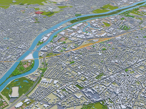 hauts de seine city paris 3D 모델