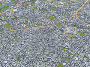 hauts de seine city paris 3D 모델