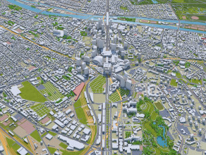 hauts de seine city paris 3D 모델