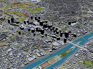 hauts de seine city paris 3D 모델