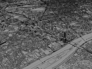 hauts de seine city paris 3D 모델