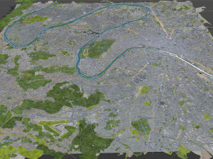 hauts de seine city paris 3D 모델