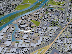 hauts de seine city paris 3D 모델