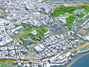 Metropolitan Area Istanbul Turkey 100km 3D Model