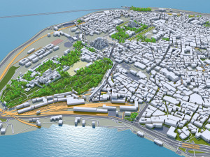 Metropolitan Area Istanbul Turkey 100km 3D Model