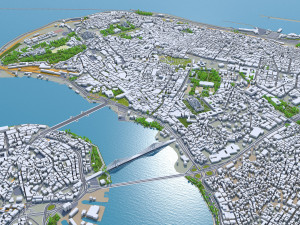 Metropolitan Area Istanbul Turkey 100km 3D Model