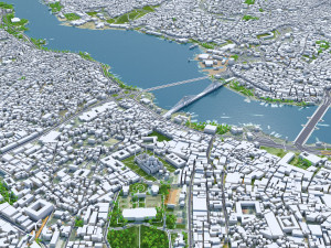 Metropolitan Area Istanbul Turkey 100km 3D Model