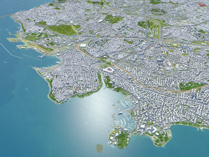 Metropolitan Area Istanbul Turkey 100km 3D Model