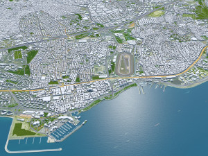 Metropolitan Area Istanbul Turkey 100km 3D Model
