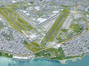 Metropolitan Area Istanbul Turkey 100km 3D Model