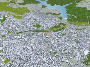 Metropolitan Area Istanbul Turkey 100km 3D Model