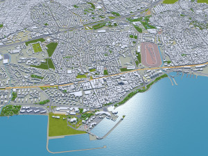 Metropolitan Area Istanbul Turkey 100km 3D Model