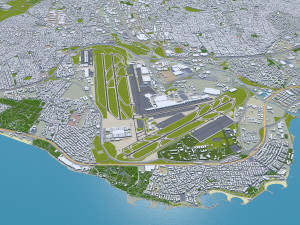 Metropolitan Area Istanbul Turkey 100km 3D Model