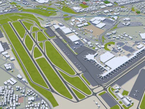 महानगरीय क्षेत्र इस्तांबुल तुर्की 100 किमी 3D मॉडल