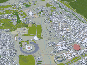 Metropolitan Area Istanbul Turkey 100km 3D Model