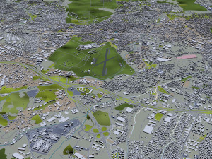 Metropolitan Area Istanbul Turkey 100km 3D Model