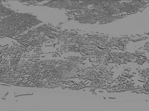 महानगरीय क्षेत्र इस्तांबुल तुर्की 100 किमी 3D मॉडल