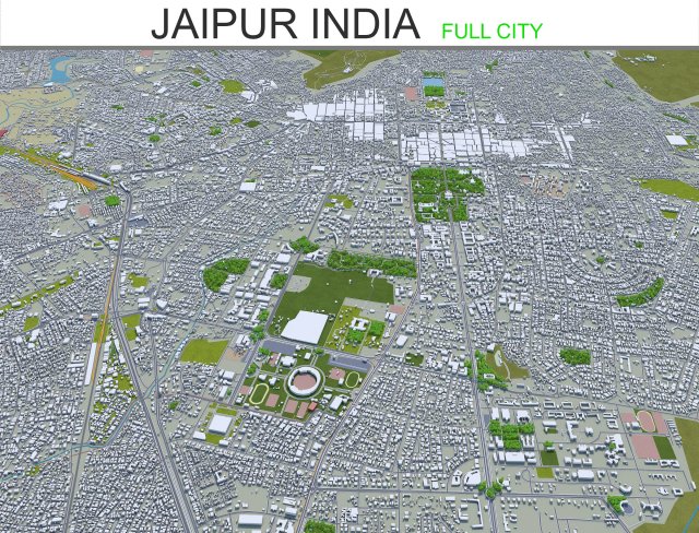 jaipur city india Modello 3D .c4d .max .obj .3ds .fbx .stl .blend 