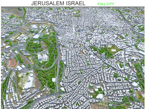 Jerusalem city israel 60km 3D 模型