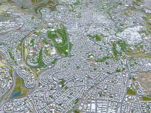 Jerusalem city israel 60km 3D Model