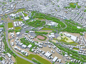 Jerusalem city israel 60km 3D Model