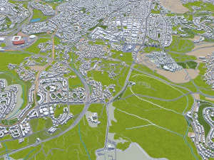 Jerusalem city israel 60km 3D Model