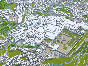 Jerusalem city israel 60km 3D Model