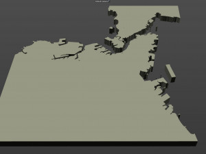 kitakyushu city japan 50km 3D Model